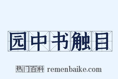 园中书触目是什么意思的图片
